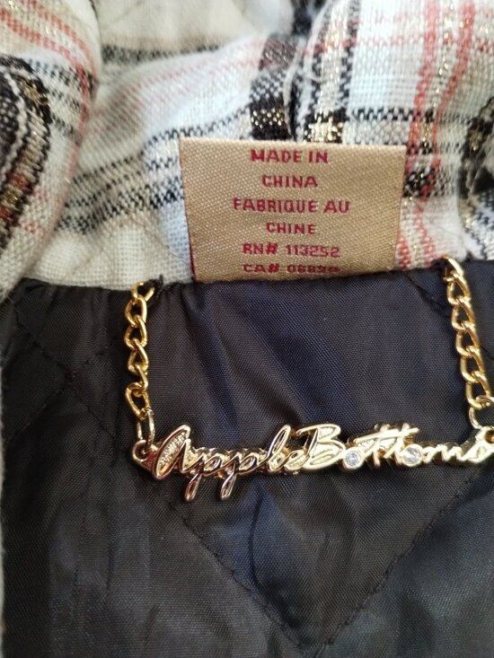 Apple Bottoms Hooded Belted Romper Brown Quilted Bling Size 5/6 - Picture 10 of 16